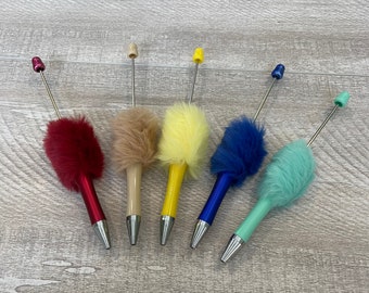 Furry Beadable Pen: DIY Crafting Plastic Pen