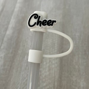 Cheer Straw Topper - Cheerleader - Cheer Mom - cover for straws - 8mm or 10mm opening. One topper included in sale