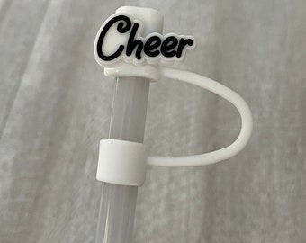Cheer Straw Topper: Cheerleader Mom Gift - 8mm/10mm Opening