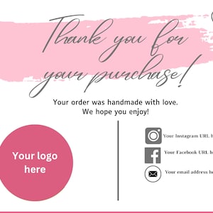 Editable Business card template, editable thank you business cards,Thank you Card Template Instant Download Printable DIY Canva Template,