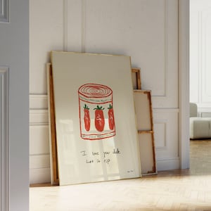 Kocham Cię Stary Let It Rip Wall Art, Plakat Niedźwiedź, Estetyczny Wystrój Kuchni, Ilustracja Z Pomidorów W Puszce, Program TV Niedźwiedź, Tak Szefie Druku