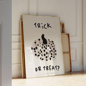Arte neutro de la pared de calabaza, impresión moderna de otoño, decoración de otoño beige, cartel abstracto de otoño, decoración de Halloween dibujada a mano, calabaza de truco o trato