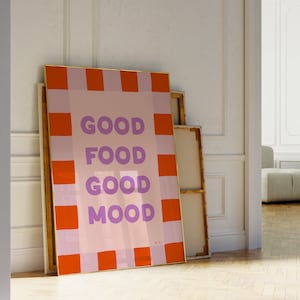 Good Food Good Mood Keukenprint: moderne muurkunst eetkamer