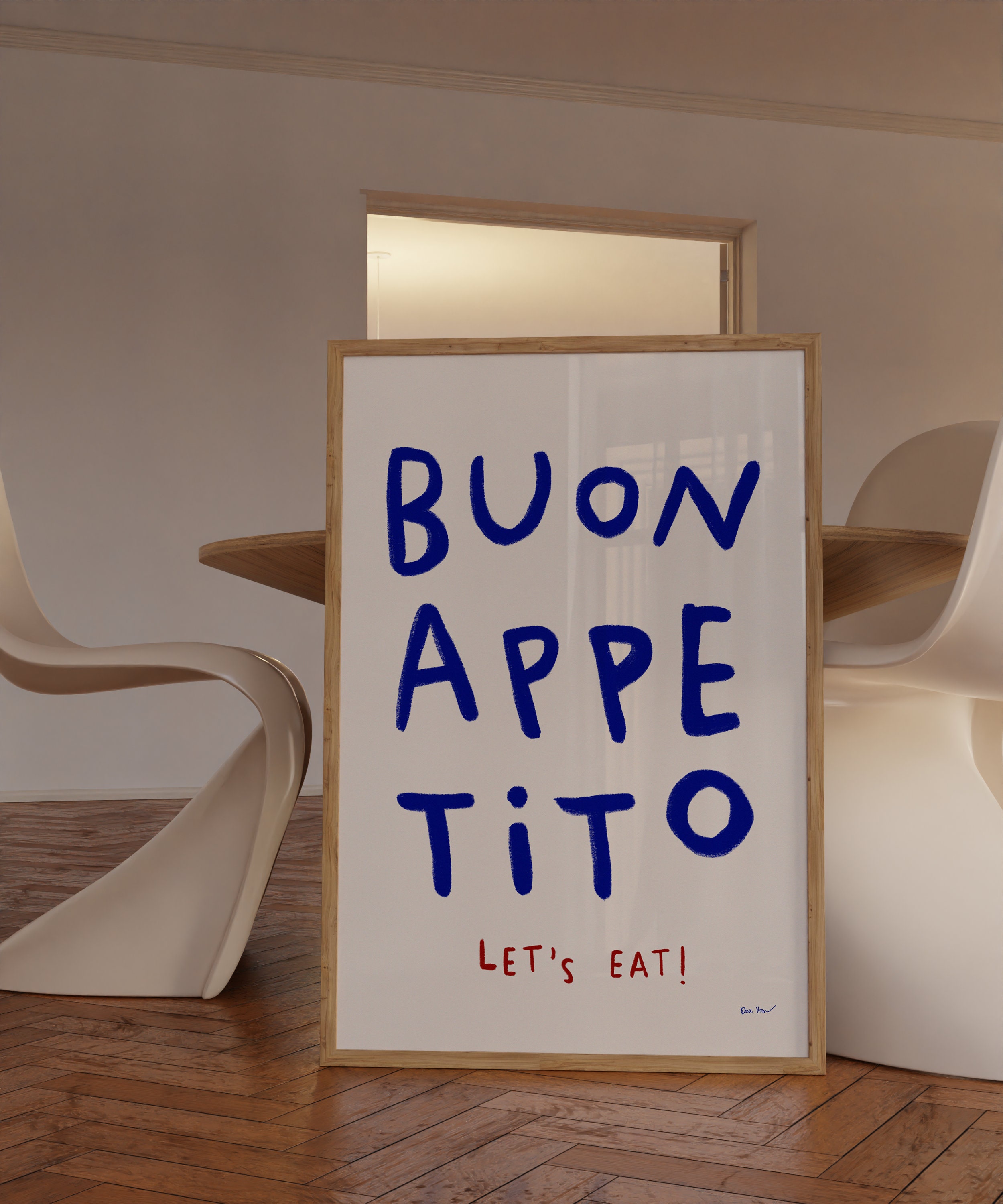 Buon Appetito Wall Art Lets Eat Print Bon Appetit Poster Etsy UK
