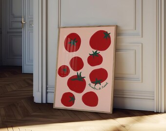 Keukenposter tomaat: Pomodori di Napoli Food Art Print
