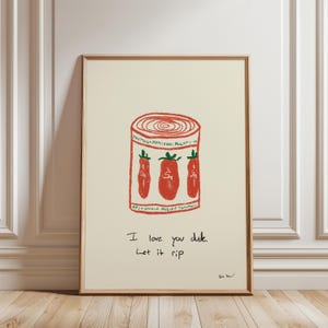 Ti amo amico, Let It Rip, decorazione da parete, poster di The Bear, decorazione estetica per la cucina, illustrazione di pomodori in scatola, programma televisivo The Bear, stampa di Yes Chef