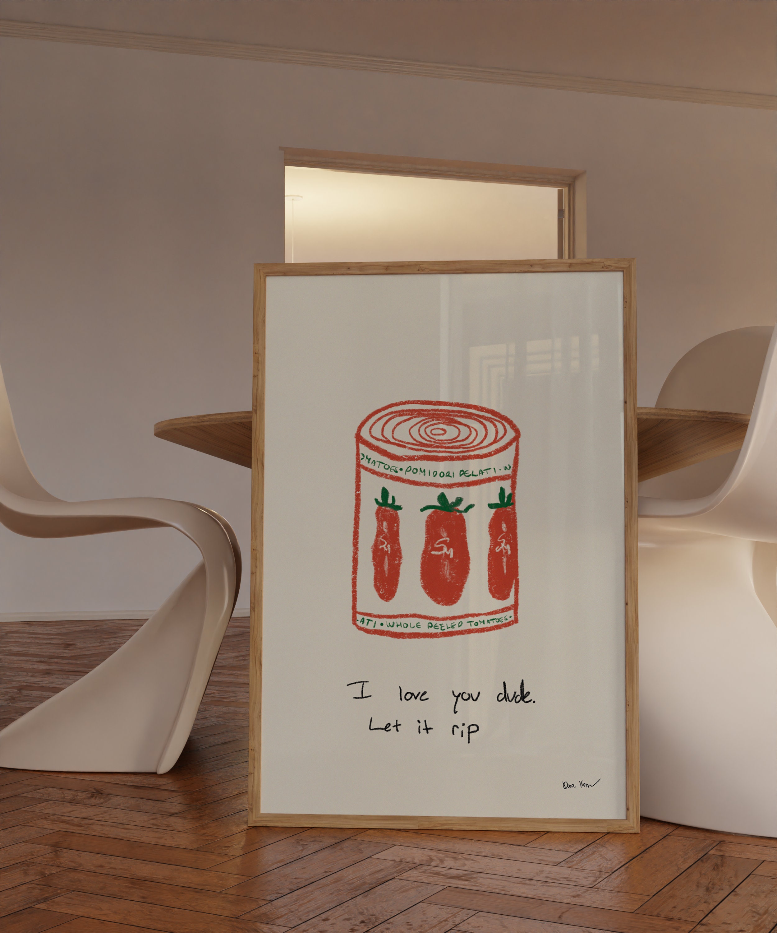 I Love You Dude Let It Rip Wall Art, the Bear Poster, Aesthetic Kitchen ...