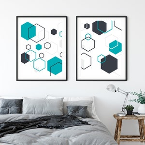 Boxed In Geometric Printable Wall Poster