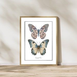 Boho Butterfly Art Print - Instant Download