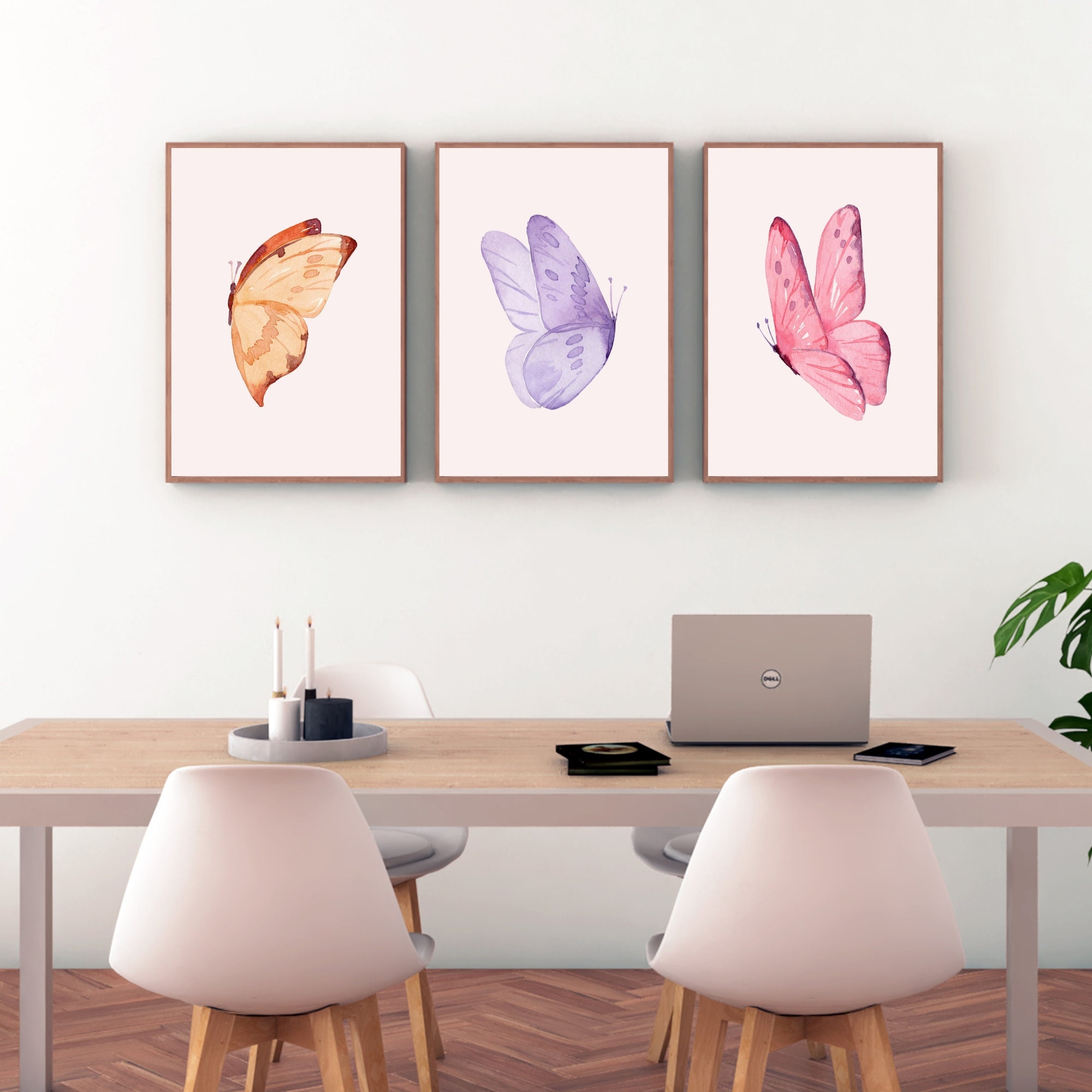 Pastel Watercolor Butterflies Wall Art - Etsy