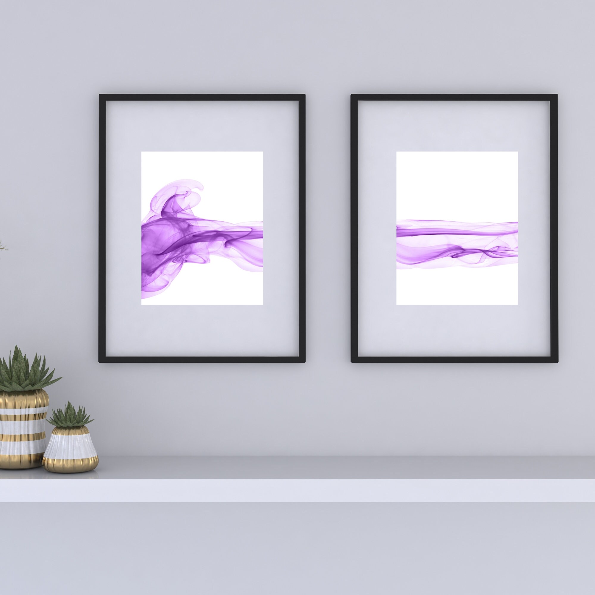 Purple Mist Abstract Wall Art - Etsy