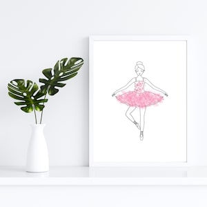 Watercolor Ballerina Digital Print