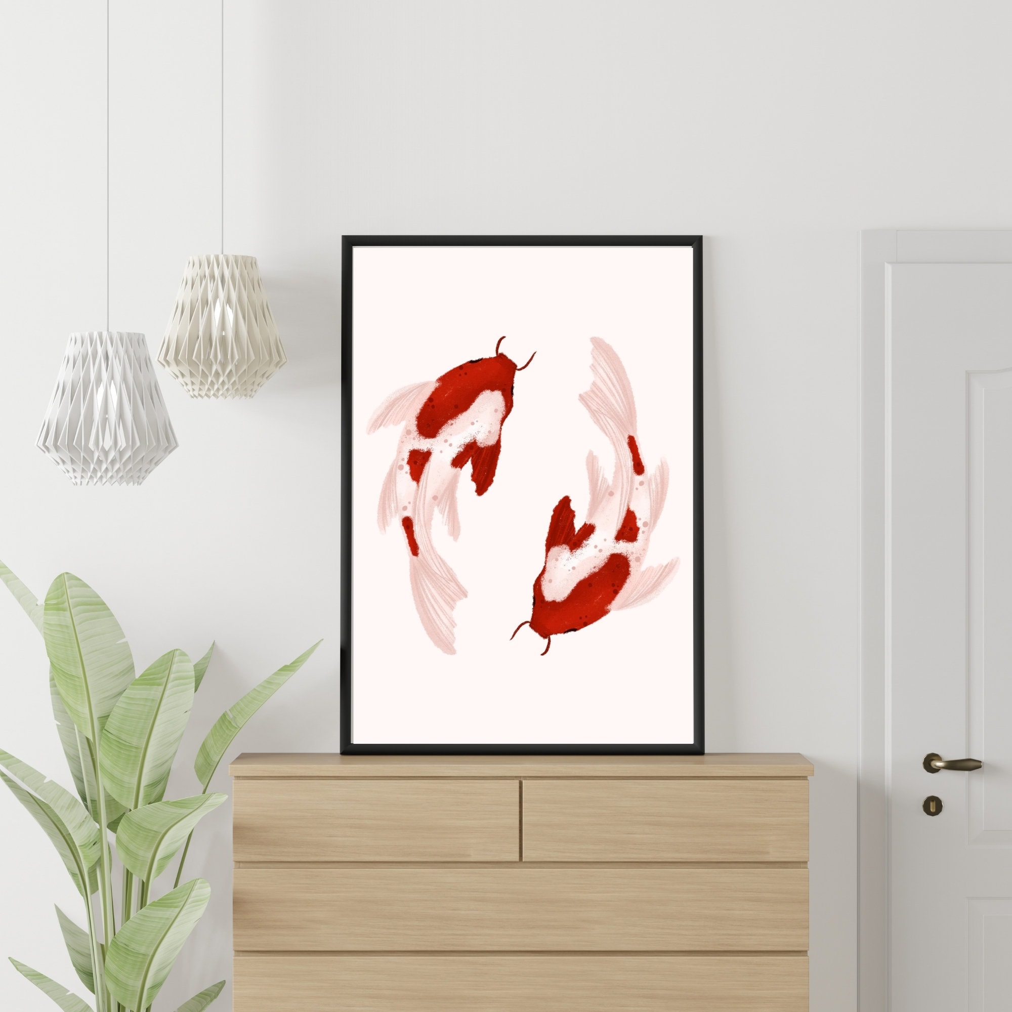 Japanese Koi Fish Wall Art Print - Instant Download - Etsy