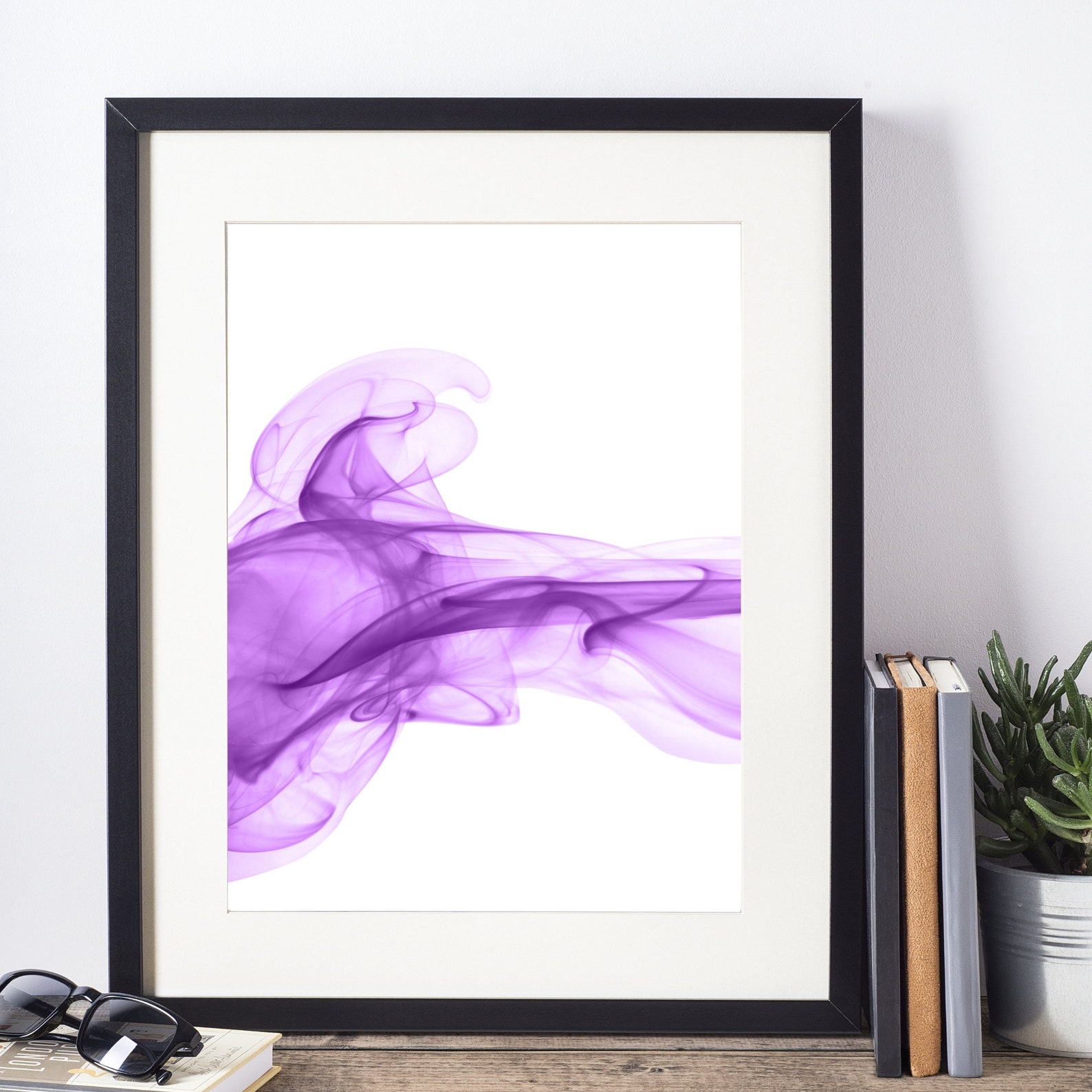 Purple Mist Abstract Wall Art - Etsy