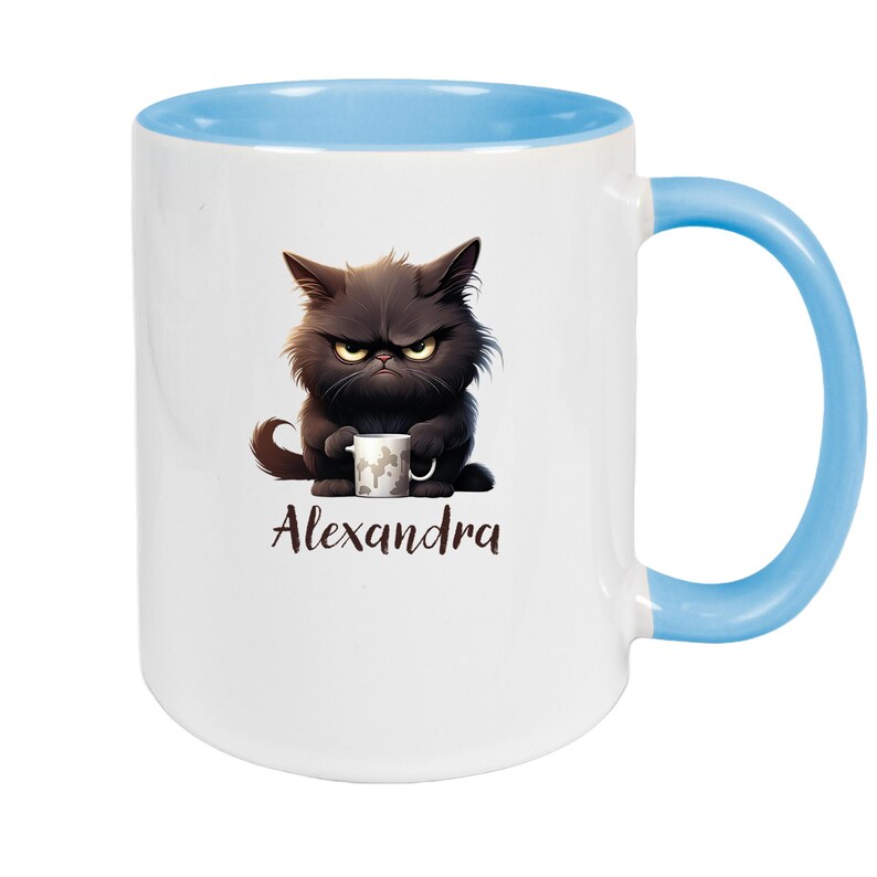 Grumpy Cat Mug #1 Personalized Children's Mug Enamel or Ceramic Various Colors image 6