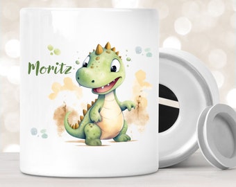 Spardose mit Wunschname Dino #3 Personalisiert