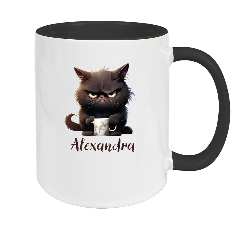 Grumpy Cat Mug #1 Personalized Children's Mug Enamel or Ceramic Various Colors image 7