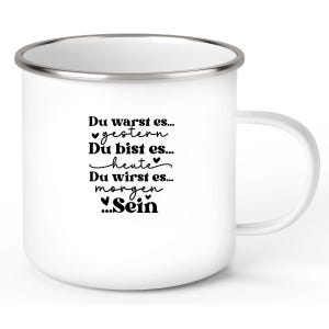 Mug with the saying "It's you" Valentine's Day #12 Enamel or ceramic, various colors