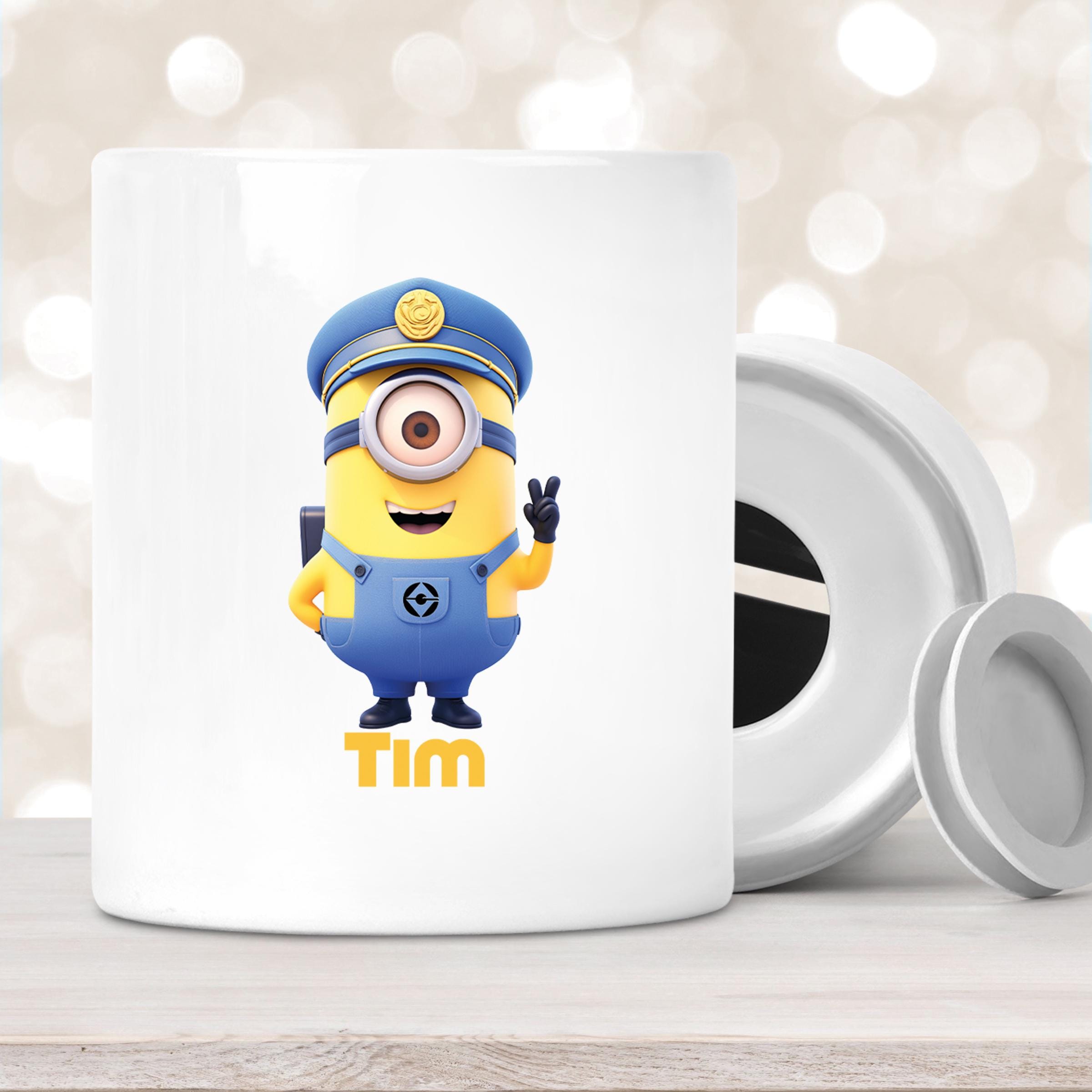 Money box Minions children Minion #5 Police desired name personalized