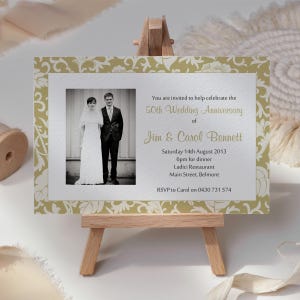 DIGITAL DOWNLOAD Wedding Anniversary Invitation 25th 50th - We Edit You Print