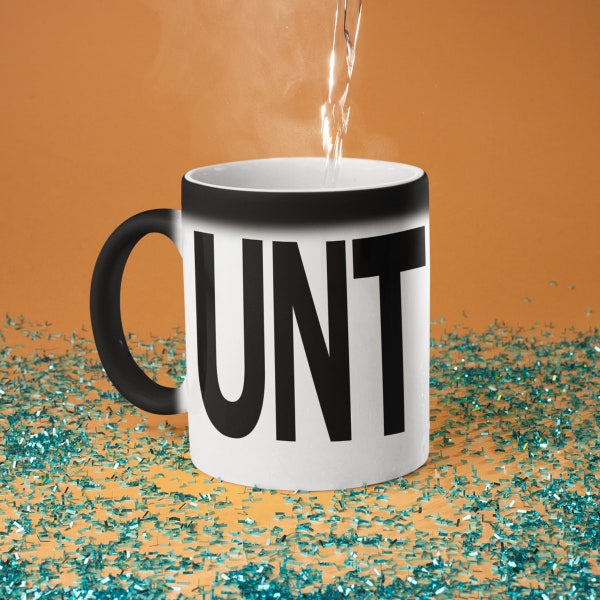 Rude Cheeky *unt Colour Change Coffee Tea Mug Cup