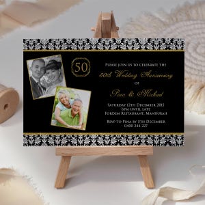 DIGITAL DOWNLOAD Wedding Anniversary Invitation 25th 50th - We Edit You Print