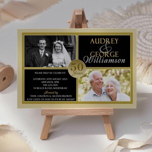 DIGITAL DOWNLOAD Wedding Anniversary Invitation 25th 50th - We Edit You Print