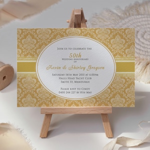 DIGITAL DOWNLOAD Wedding Anniversary Invitation 25th 50th - We Edit You Print