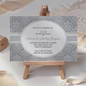 DIGITAL DOWNLOAD Wedding Anniversary Invitation 25th 50th - We Edit You Print
