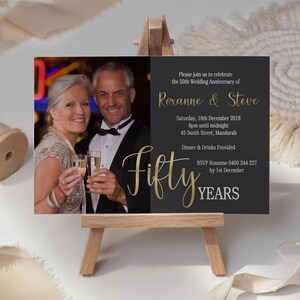 DIGITAL DOWNLOAD Wedding Anniversary Invitation 25th 50th - We Edit You Print