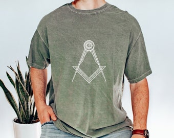 Comfort Color - Garment-Dyed T-shirt - Freemasonry Graphic Tee - Masonic
