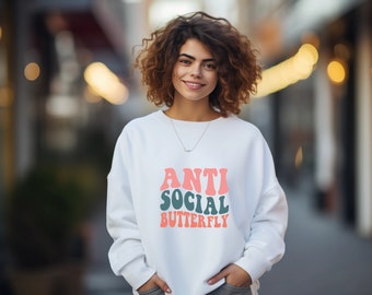 Anti Social Retro  Unisex Sweatshirt
