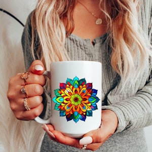 Dot Mandala Downloadable PDF Pattern - Delight - Wrap Around Mug