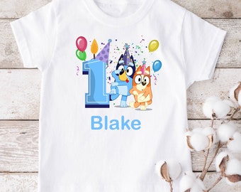 Bluey birthday tshirt, Bluey, personalised birthday tshirt, Birthday tshirt, Personalised tshirt