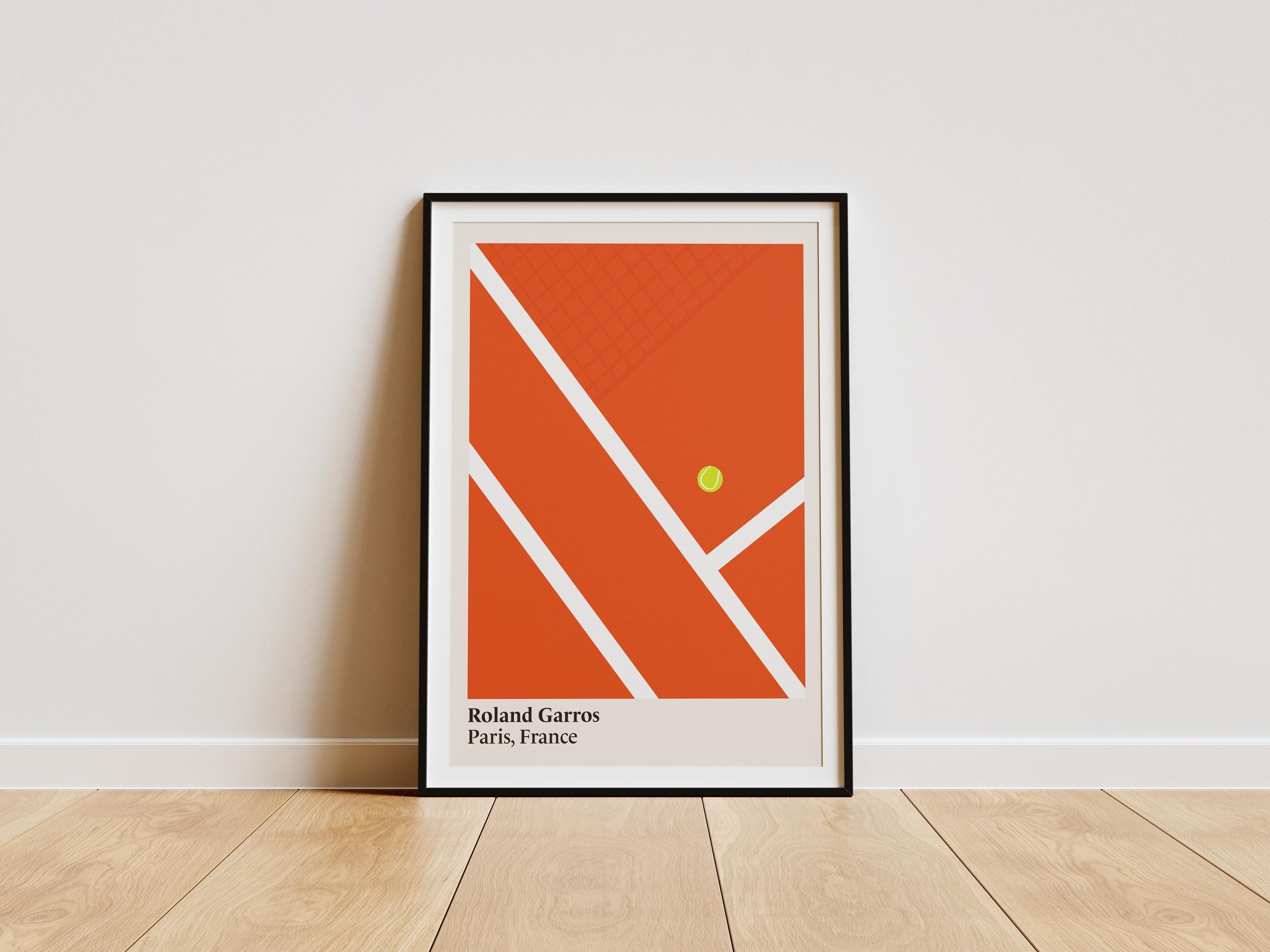 Minimalist Tennis Court Art Print, Sports Poster (digital Download