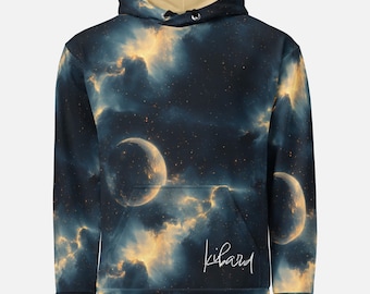 Galaxy Hoodie: Celestial Space Print Pullover - Sci-Fi Stargazer Gift