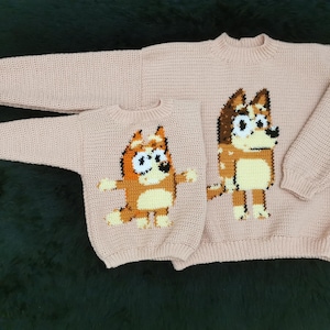 Crochet pattern - Mother & Daugther matching sweater set (Chilli and Bingo)