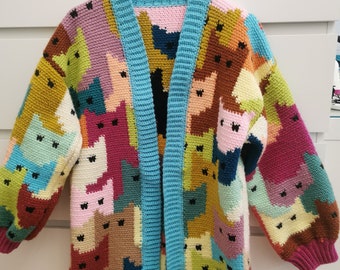 Crochet pattern - Cat-digan crochet cardigan
