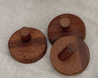 Walnut Wooden Hooks Pegs