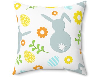 Easter decoration, Easter decorative pillow, Easter bunny, Easter eggs