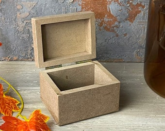 Unfinished Wood Box - Ready to DIY and Paint Raw Wooden Box - Wooden  Storage/Keepsake/Jewelry Box with Lid