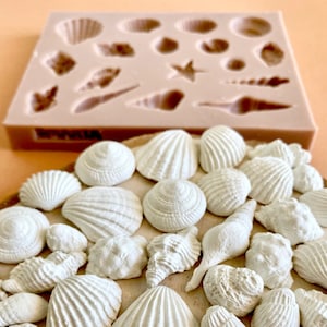 Seashells Silicone Mold - Mini Sea Shells Polymer Clay Mould for Ocean Theme - Molds for Jewelry