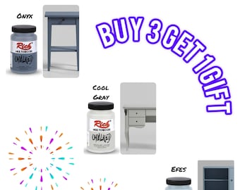 Pinturas Acrílicas para muebles, lienzo, pared, cerámica o vidrio - Pintura al agua - Pintura a la tiza Rich Multidecor - Pintura para manualidades - 250 ml.