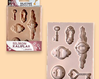 Silicone Molds for Keys - Silicone Keys Shaped Mold - Polymer Clay Moulds - Modelling Tool - Decorating Mold