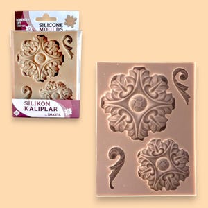 Bohemian Polymer Clay Moulds - Silicone Clay Molds for Antique Furniture -  High Detail Resin Molds