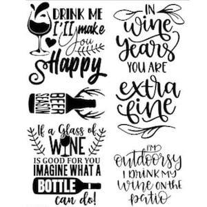 Decalcomania per acqua con effetto vino / Carta da trasferimento a umido / Decalcomania per mobili di design / Carta speciale per decorazioni fai da te per la casa