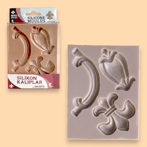 Retro Decor Appliques Polymer Clay Moulds - Silicone Molds for Antique Furniture Design - Redesign Decor Mould