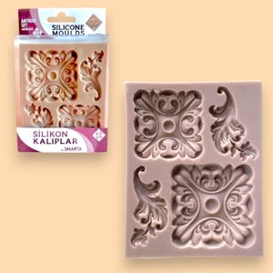 Antique Furniture Applique Polymer Clay Moulds, Silicone Molds for Vintage or Baroque Design, Polymer Clay Shapes for DIY Project