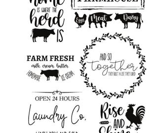 Set Decals Adesivi Ad Acqua Per Rimorchi Structo Farms | Con Spedizione Tracciabile