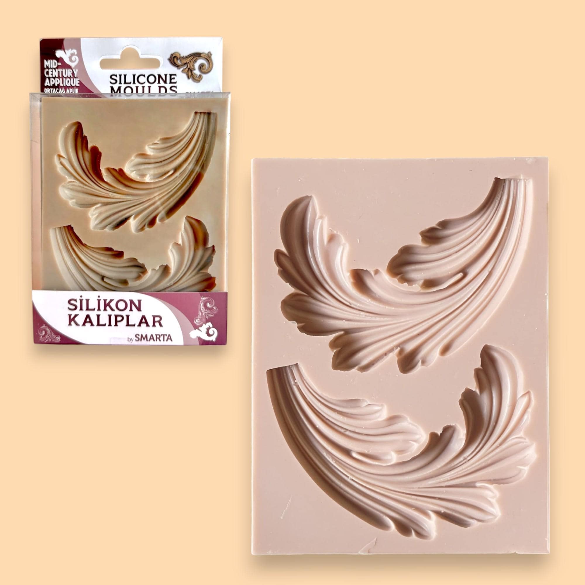 Mid Century Applique Polymer Clay Moulds - Silicone Molds for